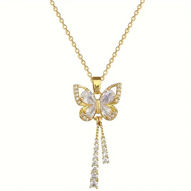 18K Gold Plates Buttlerfy Necklaces