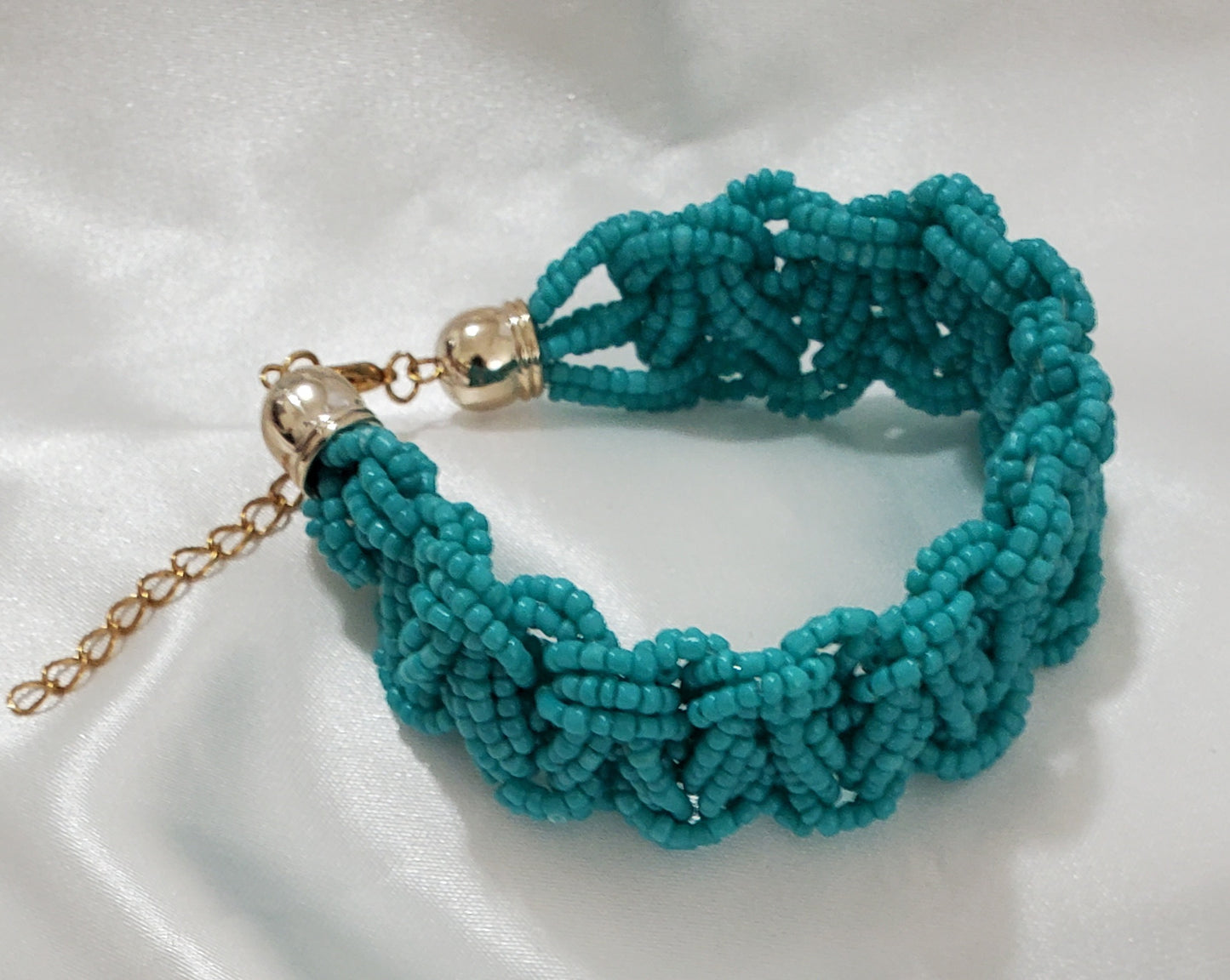 Pulsera en Canutillos turqueza