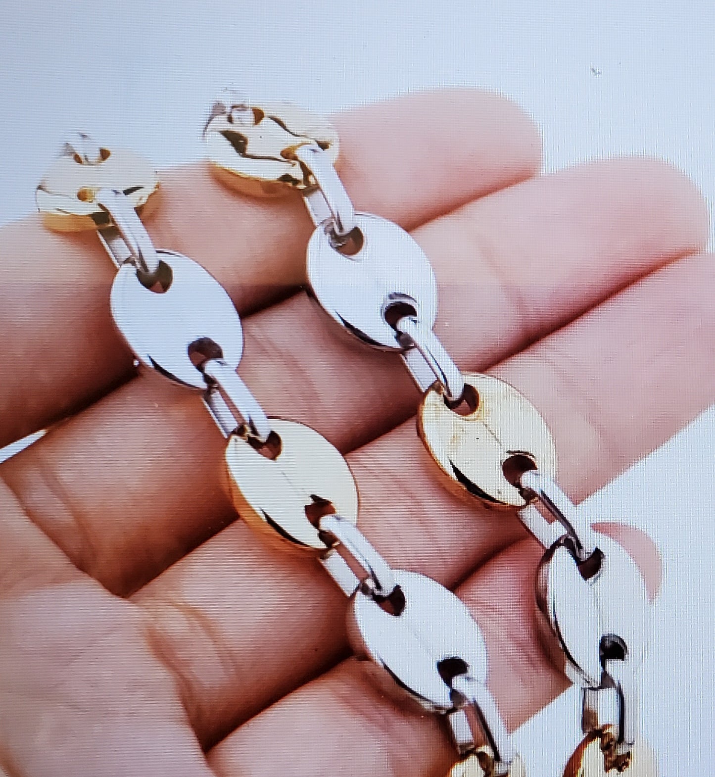 Set Collar y Pulsera Dos tonos