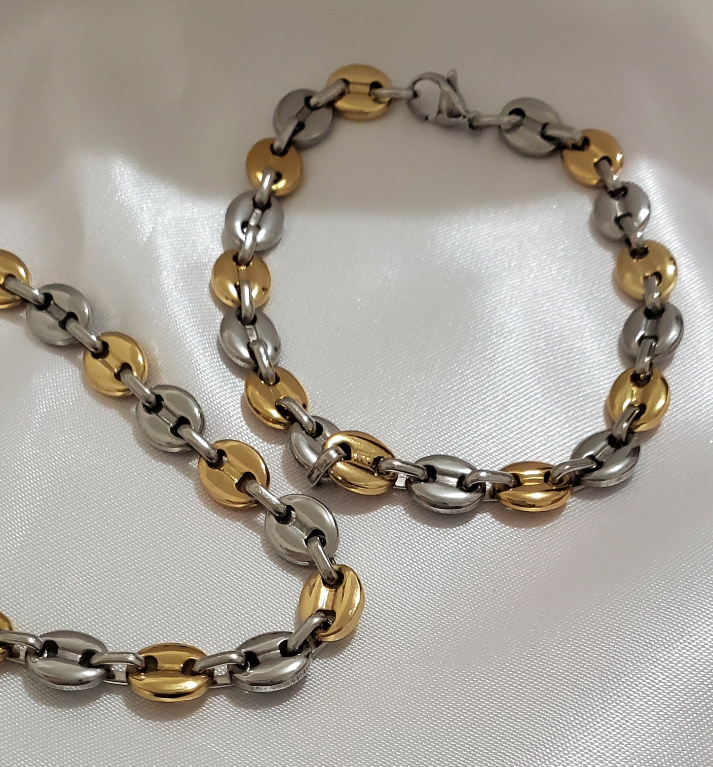 Colla y Pulsera dos tonos
