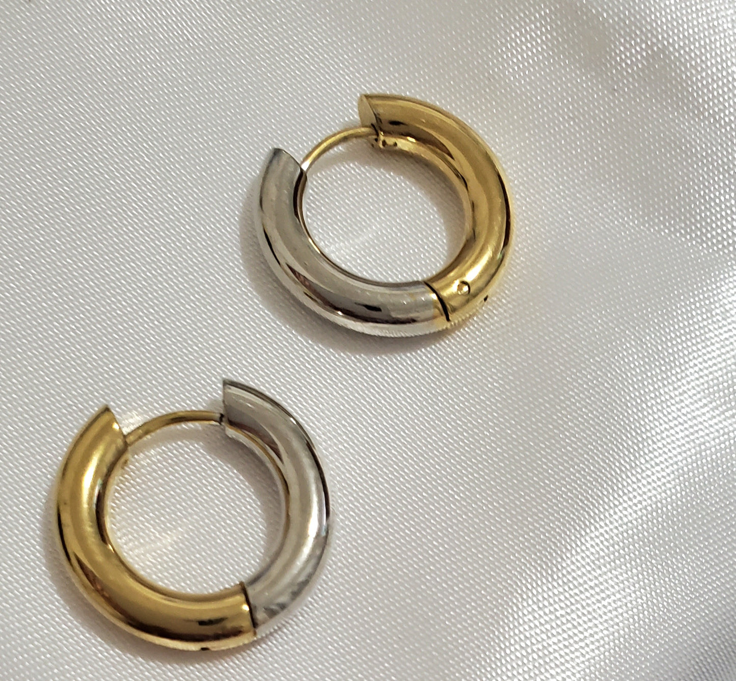 Aretes en Stainless Steel dos tonos