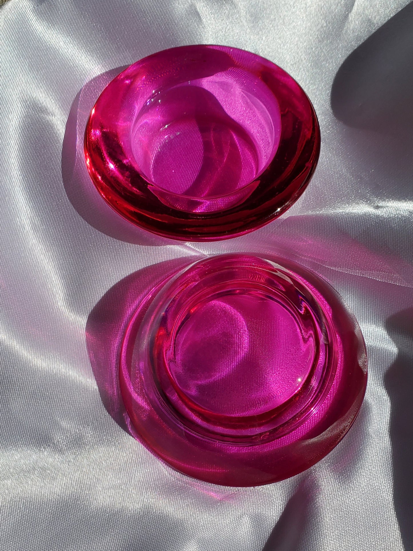2 pcs Eastland Chunky Glass Tealight Candle Holder
