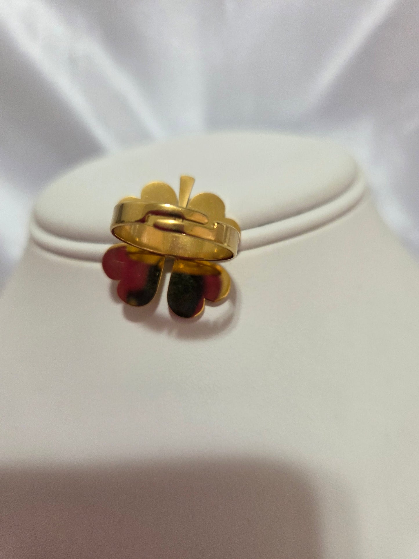 18K Gold Plated Trevol Turquoise Ring