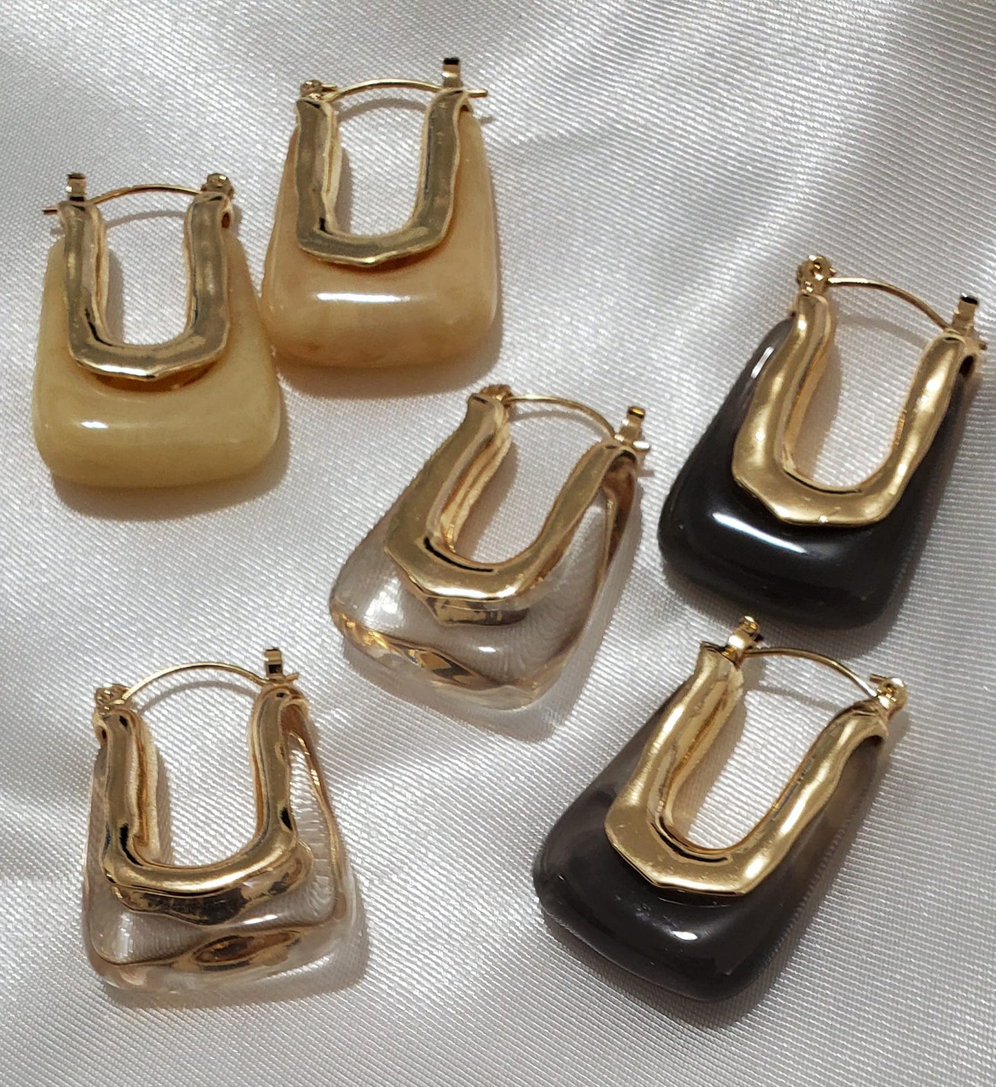 Laura Gray and Gold Earrings