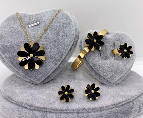 Margarita Black & Gold Jewelry Set