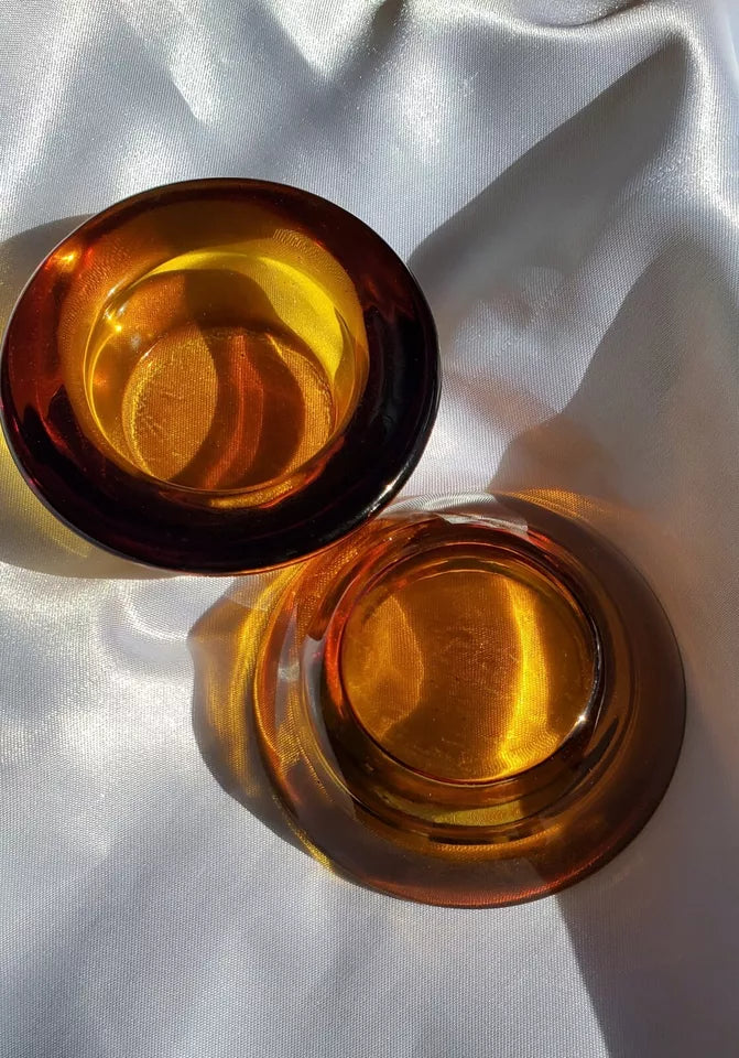 2 pcs Eastland Chunky Glass Tealight Candle Holder