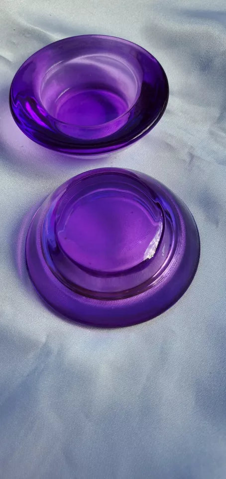 2 pcs Eastland Chunky Glass Tealight Candle Holder