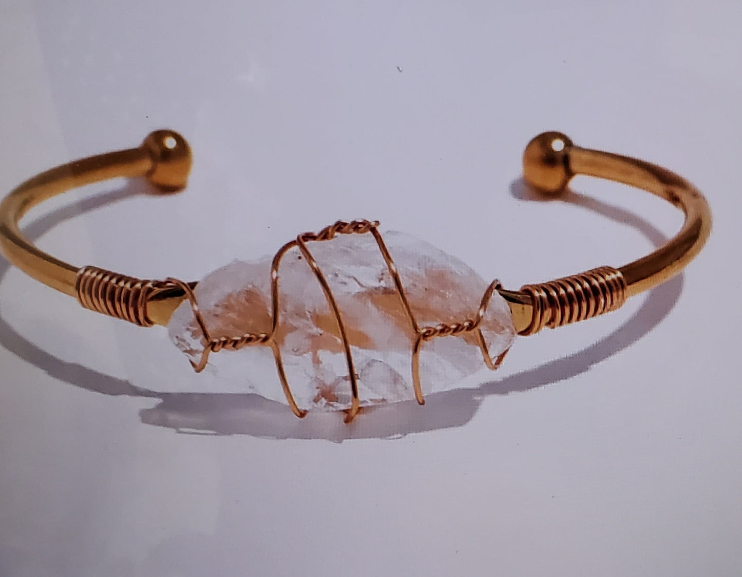 Moon Open Quartz Bracelet 100% Natural Stone