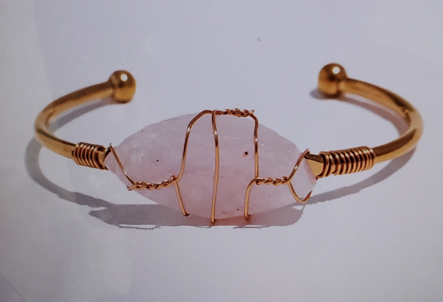 Moon Open Quartz Bracelet 100% Natural Stone