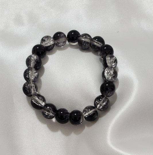 Pulsera Stretch de hombre Crystal Negro