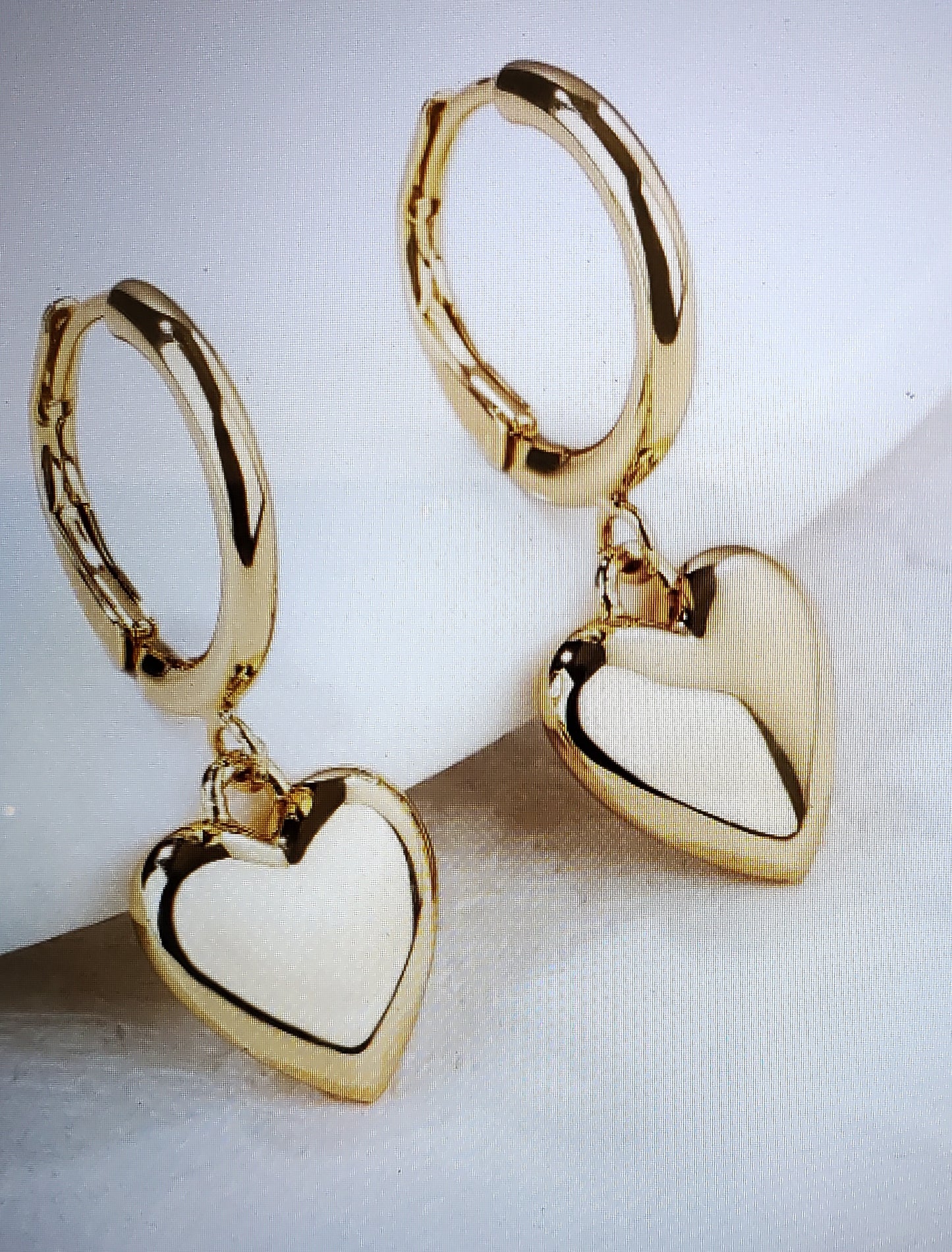 Diana 18K Gold Plate Golden Heart Earrings