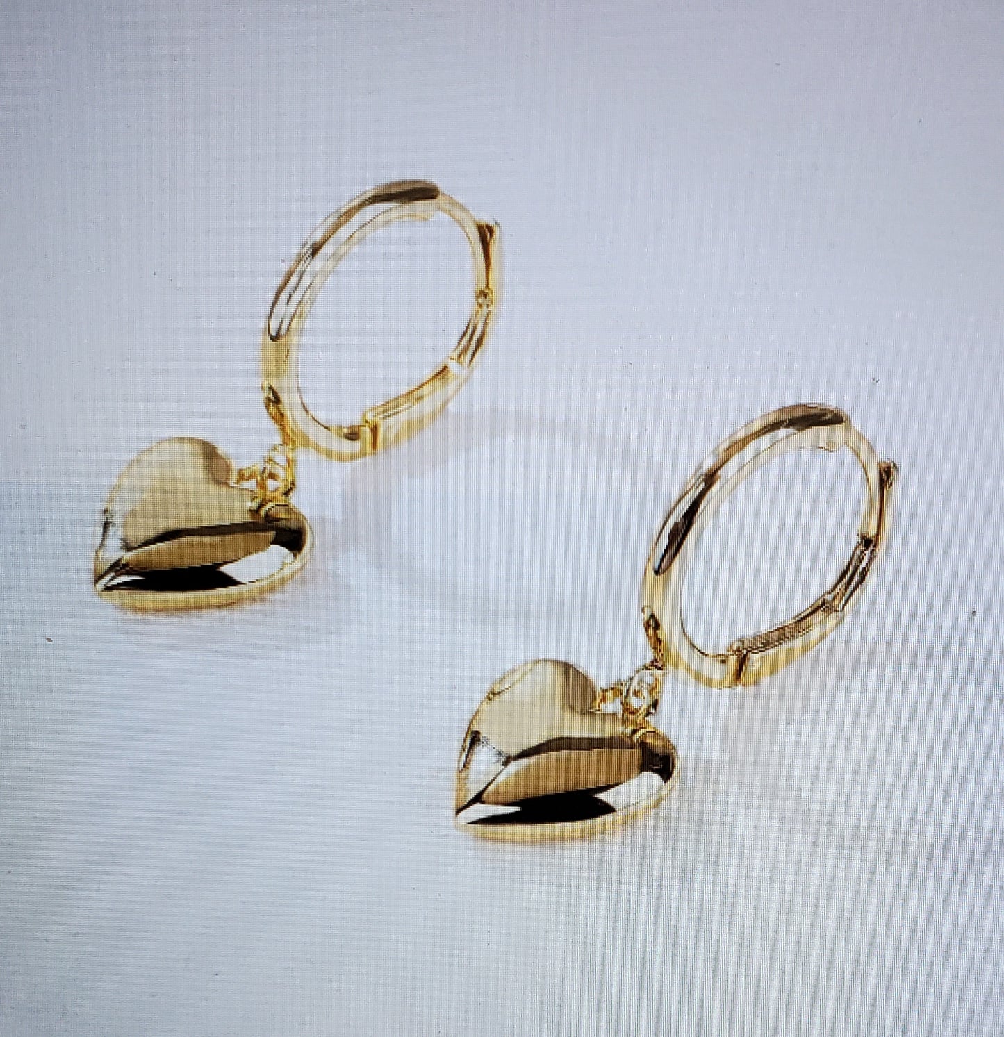 Diana 18K Gold Plate Golden Heart Earrings