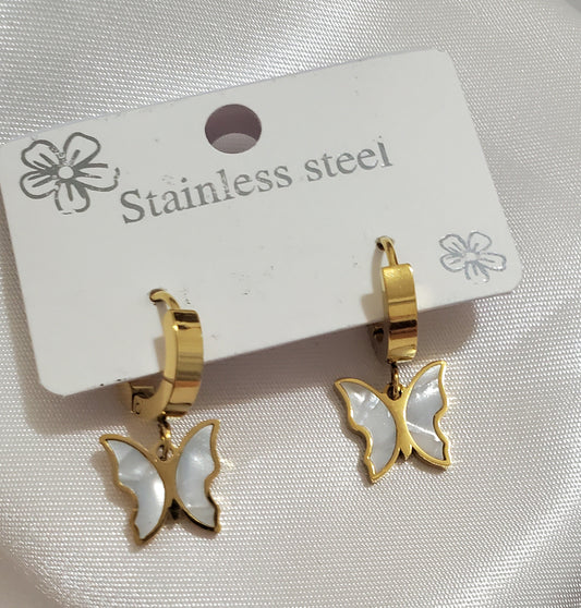 Aretes Colgante de Mariposa