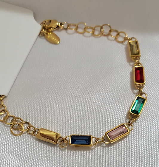 Pulsera Multicolor 18K gold Plated