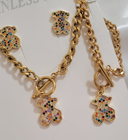 Designer Bear Rhinestone Multi Color Set