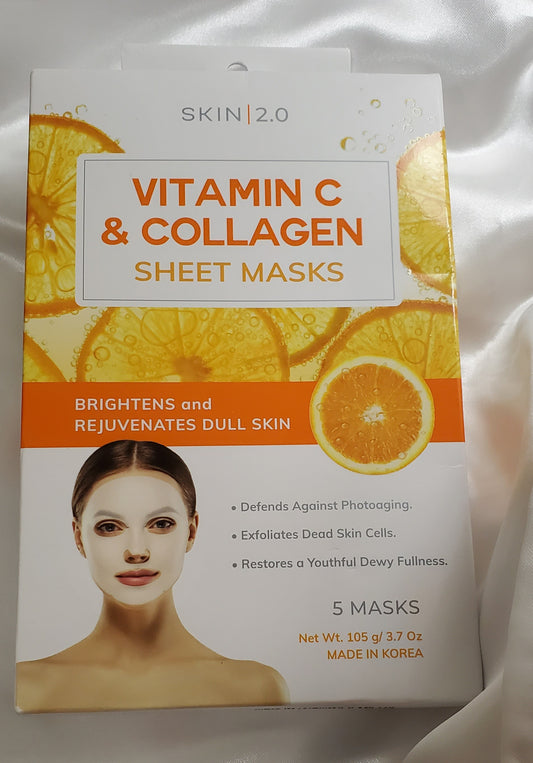 5 Mask Skin 2.0 Vitamin C & Collagen Sheet Masks