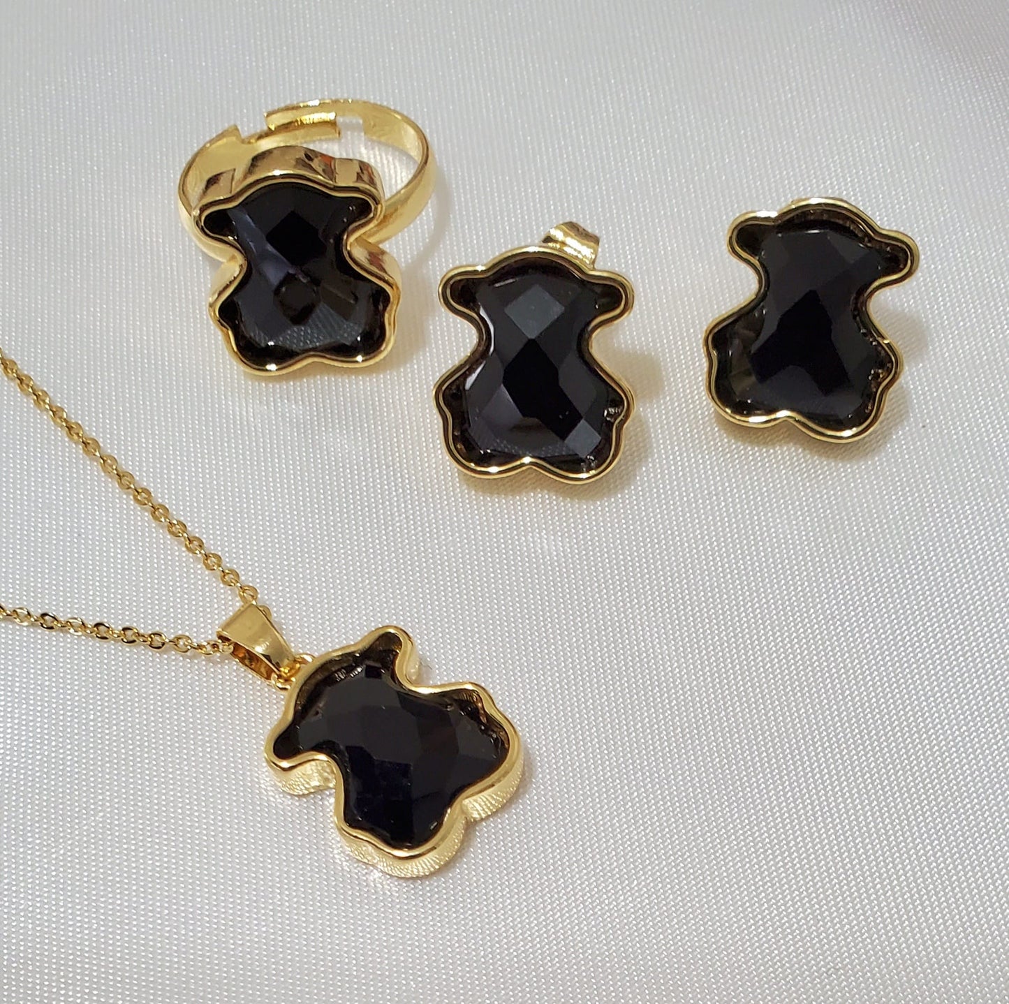 Designer Inspired Zircon Bear Jewelry Set