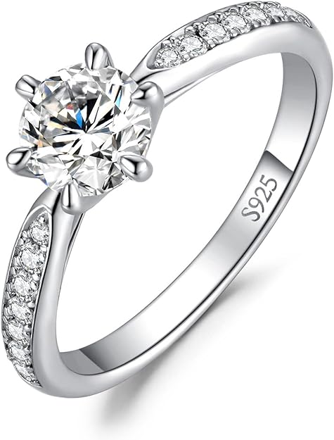 Women's 2 CT Moissanite Pave Ring in 925 Sterling Silver