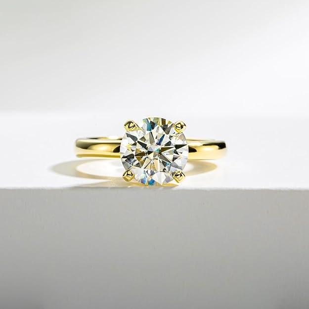 3CT Moissanite Diamond Solitaire Engagement Ring