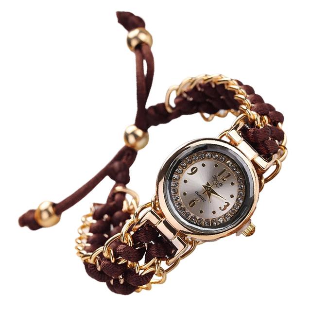 Reloj de Pulsera Análogo Ajustable con Diamantes de imitación