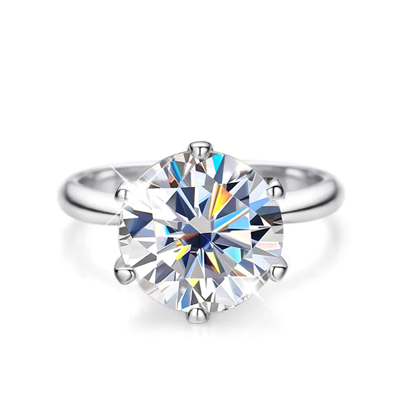 Moissanite 3 ct Solitaire 18K White Gold