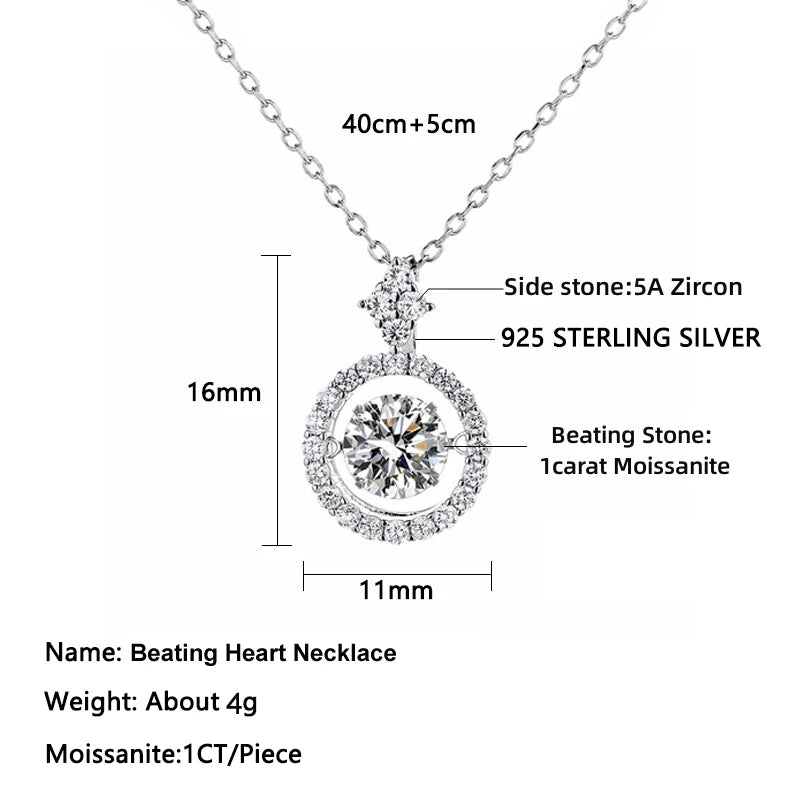 Certified Moissanite 2 ct 18K White Gold Jewelry Set