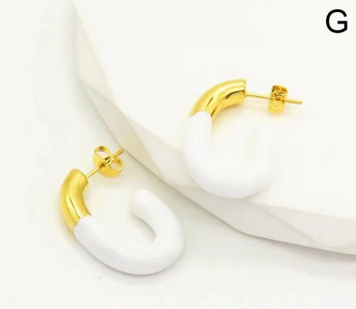 Aretes dos tonos Esmaltados