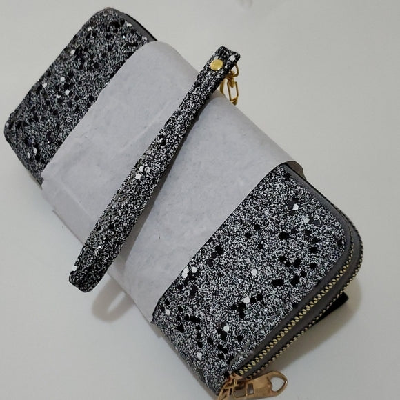 Gray Sequin Wallet