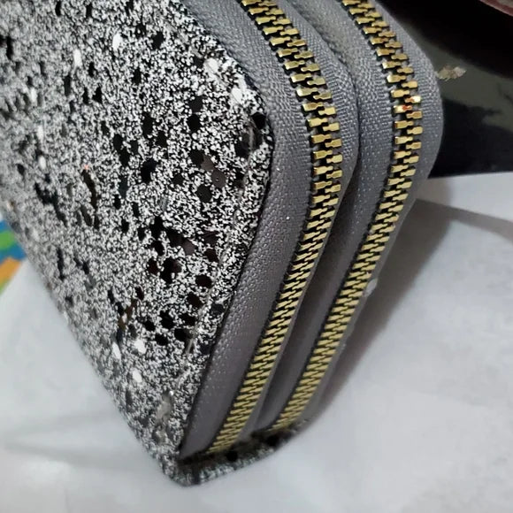 Gray Sequin Wallet