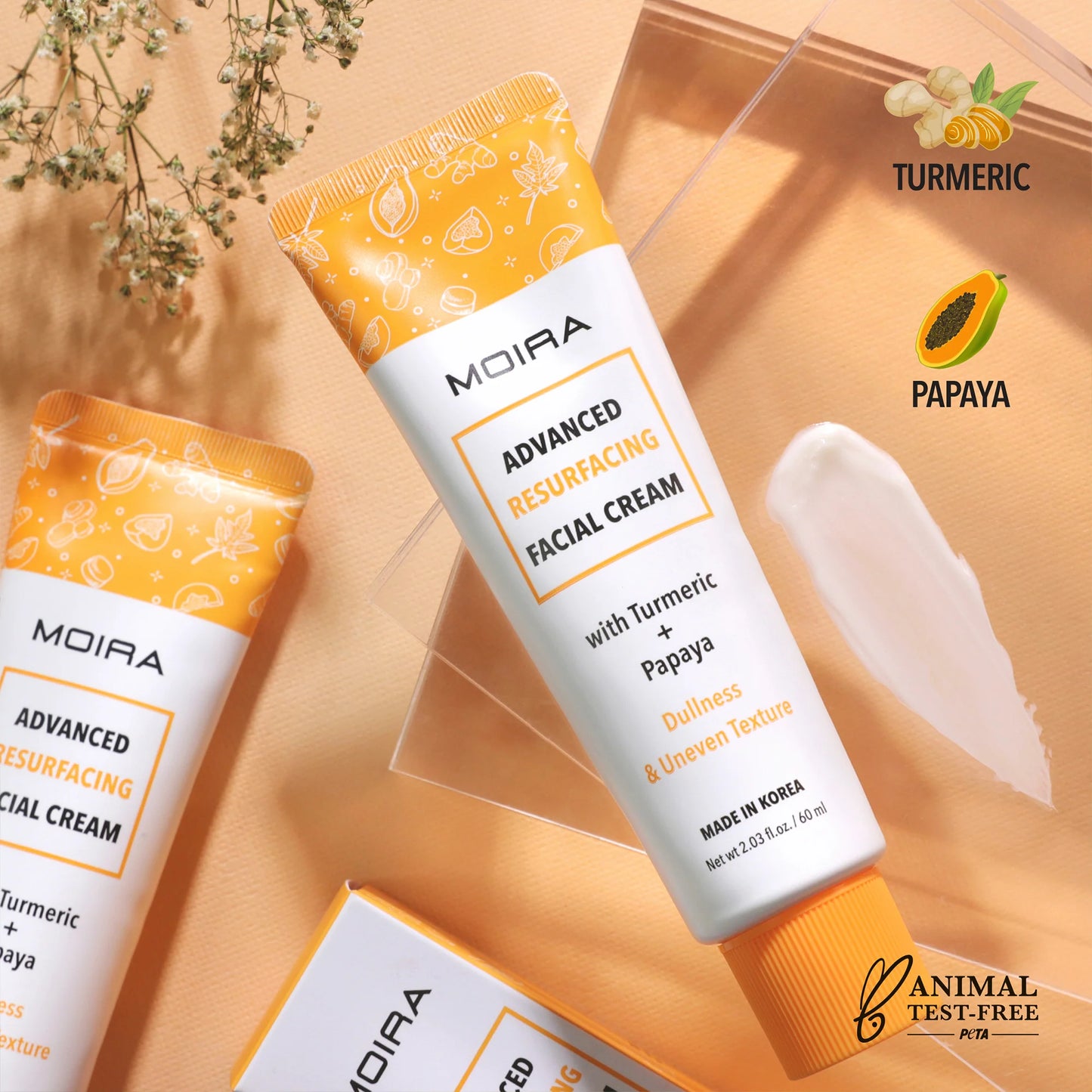 Moira Advanced Resurfacing Facial Cream With Tumeric + Papaya