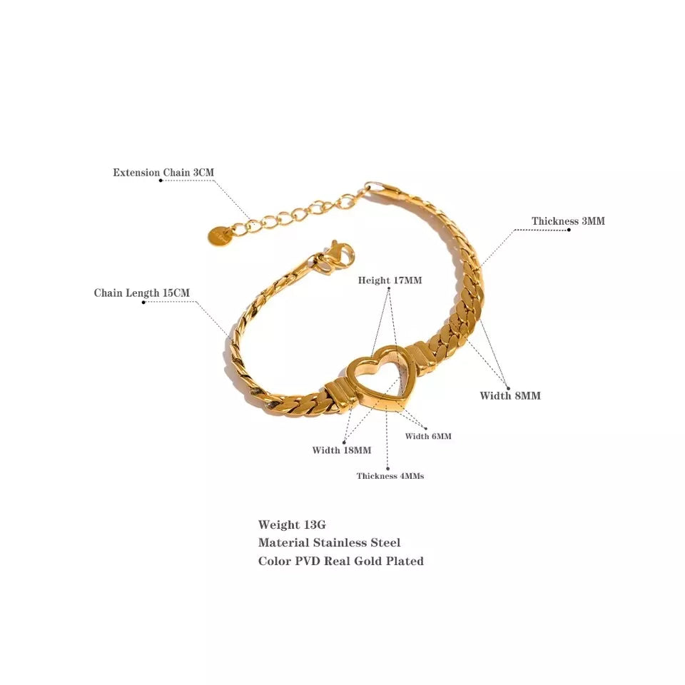 18k Yellow Gold Plated Bracelet